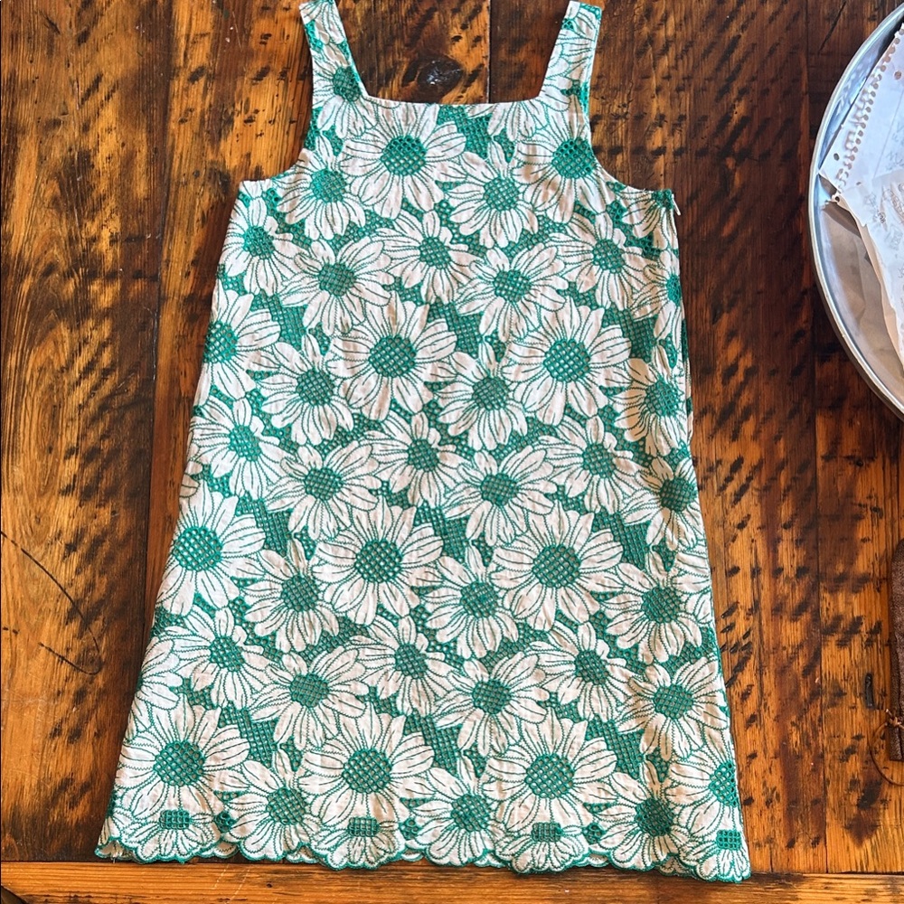 Gianni Bini Green and White Floral Kids Casual Dress